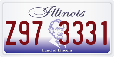 IL license plate Z973331