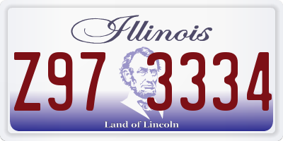 IL license plate Z973334