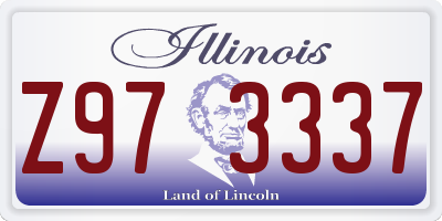 IL license plate Z973337