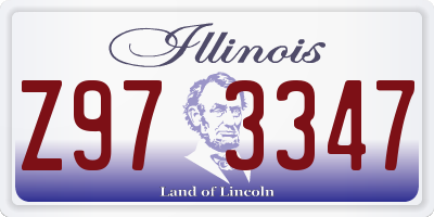 IL license plate Z973347
