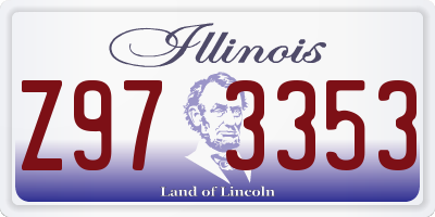 IL license plate Z973353