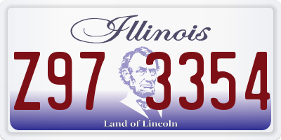 IL license plate Z973354