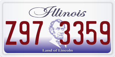 IL license plate Z973359