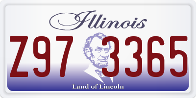 IL license plate Z973365