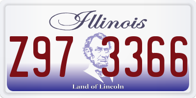 IL license plate Z973366