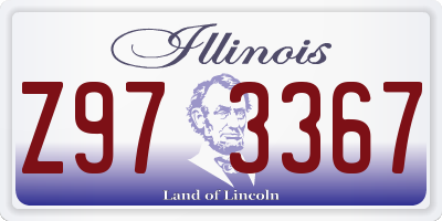 IL license plate Z973367