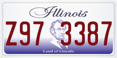 IL license plate Z973387