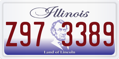 IL license plate Z973389