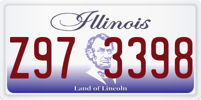 IL license plate Z973398