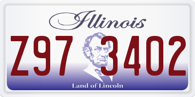 IL license plate Z973402