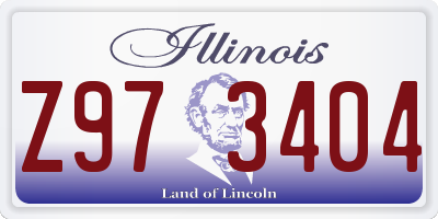 IL license plate Z973404