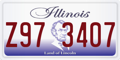 IL license plate Z973407