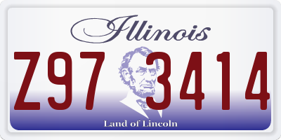 IL license plate Z973414