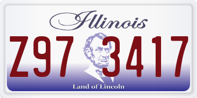 IL license plate Z973417