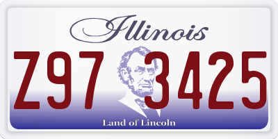 IL license plate Z973425