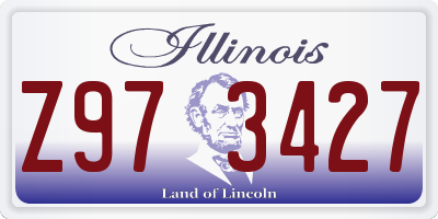 IL license plate Z973427