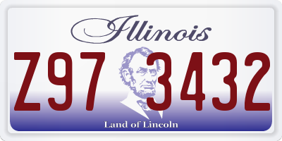 IL license plate Z973432