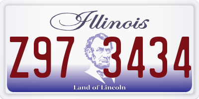IL license plate Z973434