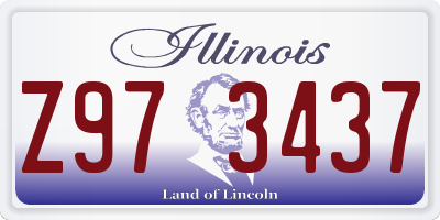 IL license plate Z973437