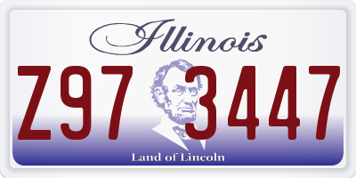 IL license plate Z973447