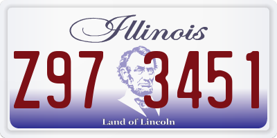IL license plate Z973451