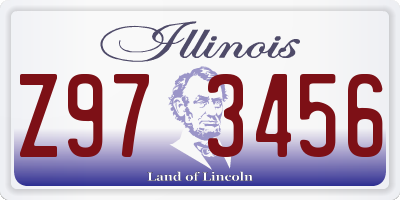 IL license plate Z973456