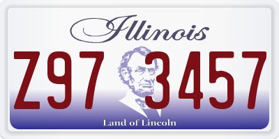 IL license plate Z973457