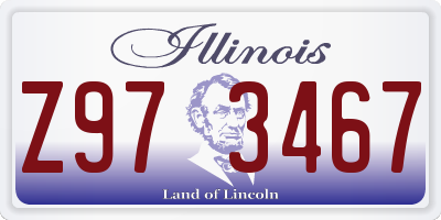 IL license plate Z973467