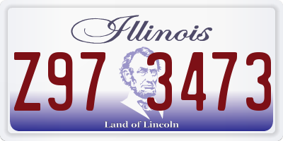 IL license plate Z973473