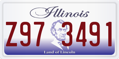 IL license plate Z973491
