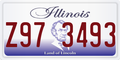 IL license plate Z973493