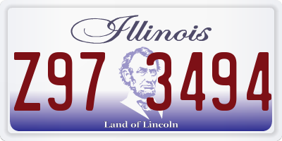 IL license plate Z973494