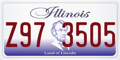 IL license plate Z973505