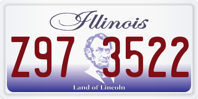 IL license plate Z973522