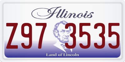IL license plate Z973535