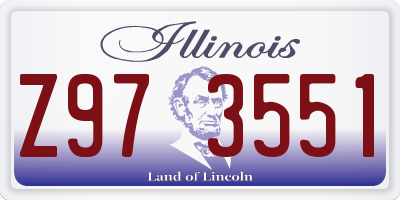 IL license plate Z973551