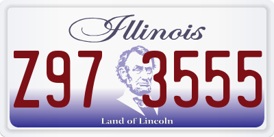 IL license plate Z973555