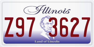 IL license plate Z973627