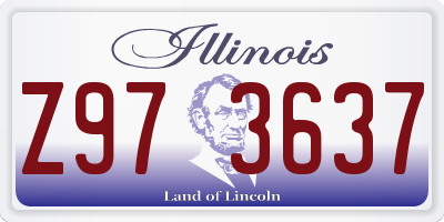 IL license plate Z973637