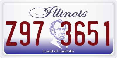 IL license plate Z973651