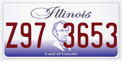 IL license plate Z973653