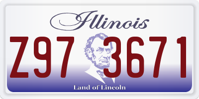 IL license plate Z973671