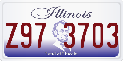 IL license plate Z973703