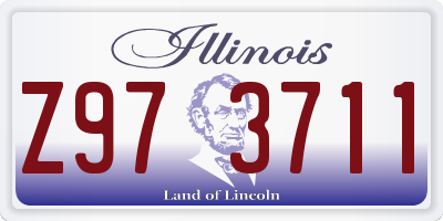 IL license plate Z973711