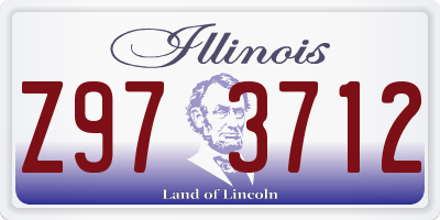 IL license plate Z973712