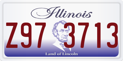 IL license plate Z973713