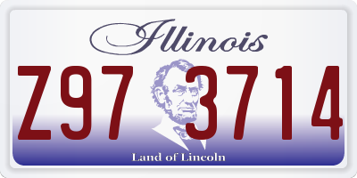 IL license plate Z973714