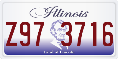 IL license plate Z973716