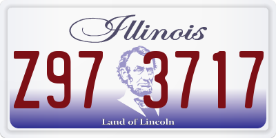 IL license plate Z973717