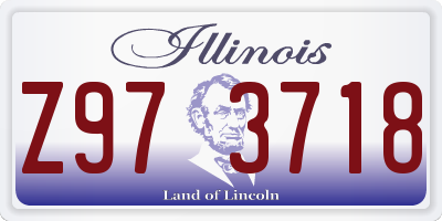 IL license plate Z973718